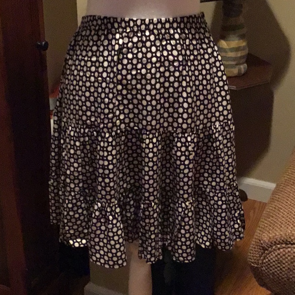 Black & Gray polka dot skirt